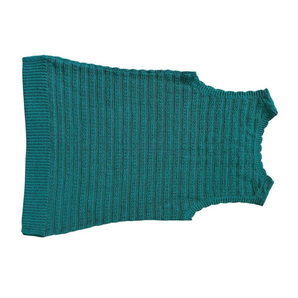Women's Teal Cable Knit Sweater - Picture 2 of 7